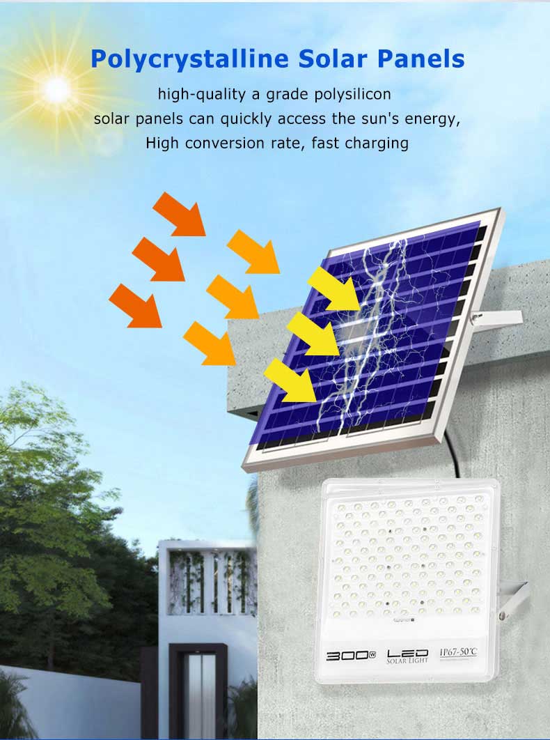 Super thin PVC lens reflector solar flood light High Lumens With Advanced Remote Control