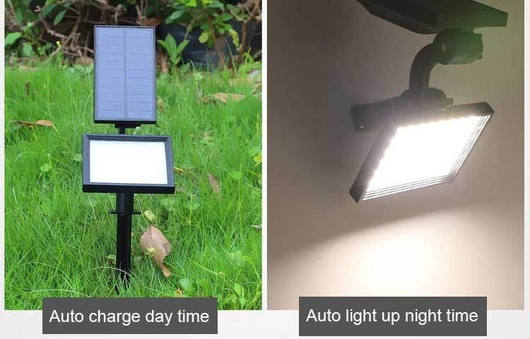48 led solar powered pathway lawn solar garden light