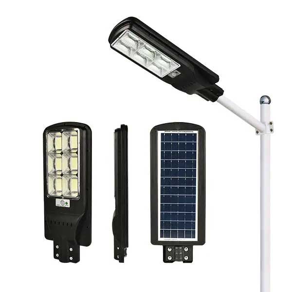 New design integrated all in one solar street light with remote control and PIR motion sensor